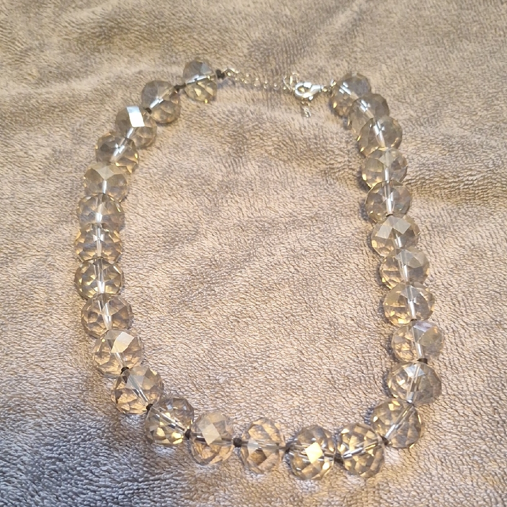 Banana Republic Clear Crystal Necklace